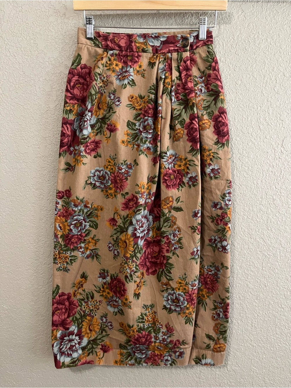Abercrombie & Fitch Vintage Floral Maxi Skirt Size 6 High Waist Cottagecore Fall
